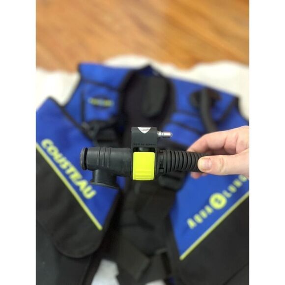 Cousteau Aqua Lung Scuba Diving Vest Blue & Black Size S - Picture 2 of 11